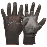 Show details for Monte Nylon Knitted Gloves With PU Black 10