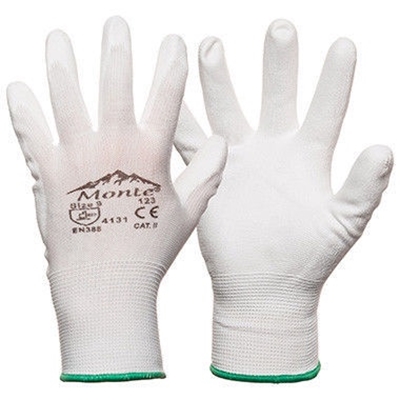 Picture of Monte Nylon Knitted Gloves With PU White 10