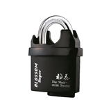 Show details for LOCK WITH PVC COVER.60MM BLACK (BLOSSOM)