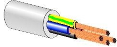 Picture of CABLE BVV-LL 5X1.0 WHITE (100)