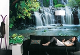 Show details for Photo wallpaper with a waterfall, 3.68x2.54 m