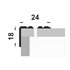 Picture of Stair angle strip D3, 0.9m, silver
