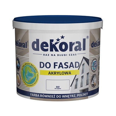 Picture of Paint for facades Dekoral Polinit, 10 l, white