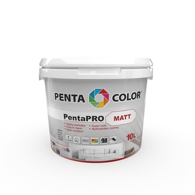 Picture of PAINTS PENTACOLOR PENTAPRO MAT WHITE 10L