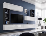 Show details for ASM Blox I Living Room Wall Unit Set White/Black