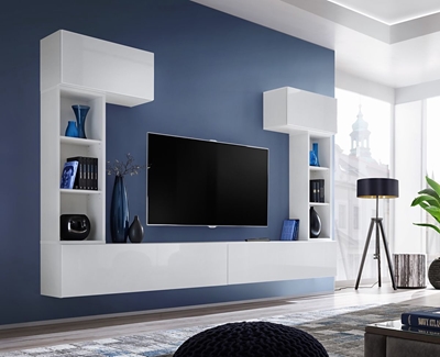 Picture of ASM Blox II Living Room Wall Unit Set White