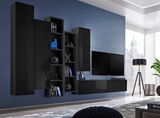 Show details for ASM Blox V Living Room Wall Unit Set Black