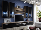 Show details for ASM Dorade Living Room Wall Unit Set Black/Plum