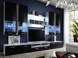 Show details for ASM Dorade Living Room Wall Unit Set Black/White
