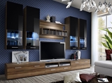 Show details for ASM Dorade Living Room Wall Unit Set Plum/Black