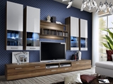 Show details for ASM Dorade Living Room Wall Unit Set Plum/White