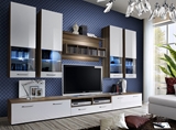 Show details for ASM Dorade Living Room Wall Unit Set White/Plum