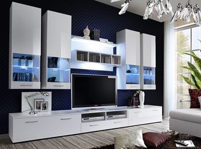 Picture of ASM Dorade Living Room Wall Unit Set White