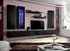 Picture of ASM Fly E Living Room Wall Unit Set Vertical Glass Black/Black Gloss