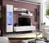 Picture of ASM Fly G Living Room Wall Unit Set Horizontal Glass White/White Gloss