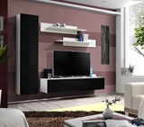 Show details for ASM Fly G Living Room Wall Unit Set White/Black Gloss