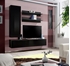 Picture of ASM Fly H Living Room Wall Unit Set Black/Black Gloss