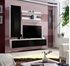 Picture of ASM Fly H Living Room Wall Unit Set White/Black Gloss