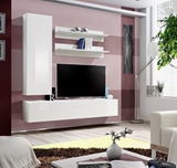 Show details for ASM Fly H Living Room Wall Unit Set White/White Gloss