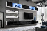 Show details for ASM Fly I LED Living Room Wall Unit Set Black/White