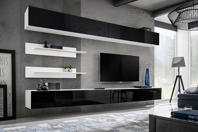 Picture of ASM Fly I Living Room Wall Unit Set Black/White