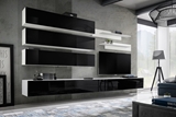 Show details for ASM Fly J1 Living Room Wall Unit Set Black/White