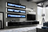 Show details for ASM Fly J2 Living Room Wall Unit Set Black/White