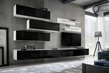 Show details for ASM Fly K1 Living Room Wall Unit Set Black/White