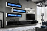 Show details for ASM Fly K2 Living Room Wall Unit Set Black/White