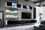 Show details for ASM Fly L3 Living Room Wall Unit Set Black/White