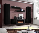 Show details for ASM Fly M1 Living Room Wall Unit Set Black