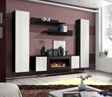 Show details for ASM Fly M1 Living Room Wall Unit Set White/Black