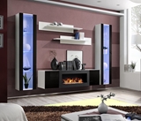 Show details for ASM Fly M2 Living Room Wall Unit Set Black/White