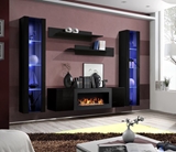 Show details for ASM Fly M2 Living Room Wall Unit Set Black