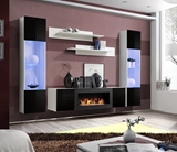 Show details for ASM Fly M3 Living Room Wall Unit Set Black/White