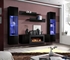 Picture of ASM Fly M3 Living Room Wall Unit Set Black