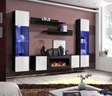 Show details for ASM Fly M3 Living Room Wall Unit Set White/Black