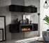 Picture of ASM Fly N1 Living Room Wall Unit Set Black