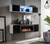 Show details for ASM Fly N3 Living Room Wall Unit Set Black/White