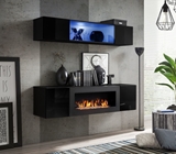 Show details for ASM Fly N3 Living Room Wall Unit Set Black