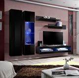 Show details for ASM Fly O10 Living Room Wall Unit Set Black