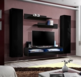 Show details for ASM Fly O11 Living Room Wall Unit Set Black