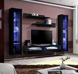 Show details for ASM Fly O12 Living Room Wall Unit Set Black