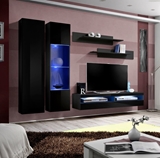 Show details for ASM Fly O15 Living Room Wall Unit Set Black