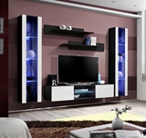 Show details for ASM Fly O2 Living Room Wall Unit Set White/Black