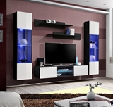 Show details for ASM Fly O3 Living Room Wall Unit Set White/Black