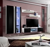 Show details for ASM Fly O4 Living Room Wall Unit Set Black/White