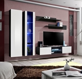 Show details for ASM Fly O4 Living Room Wall Unit Set White/Black