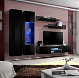 Show details for ASM Fly O5 Living Room Wall Unit Set Black