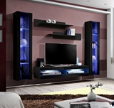 Show details for ASM Fly O7 Living Room Wall Unit Set Black